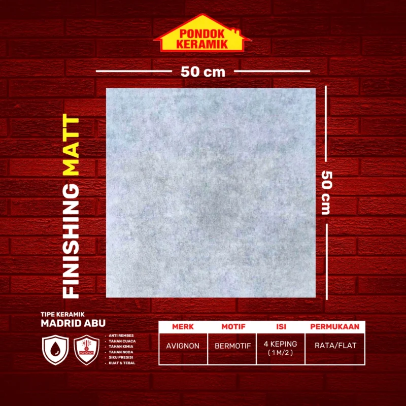 AVIGNON 50X50 MADRID GREY - Gambar 2
