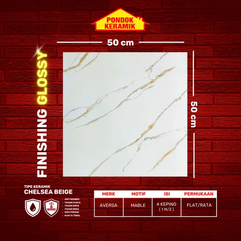 AVERSA 50X50 CHELSEA BEIGE - Gambar 2