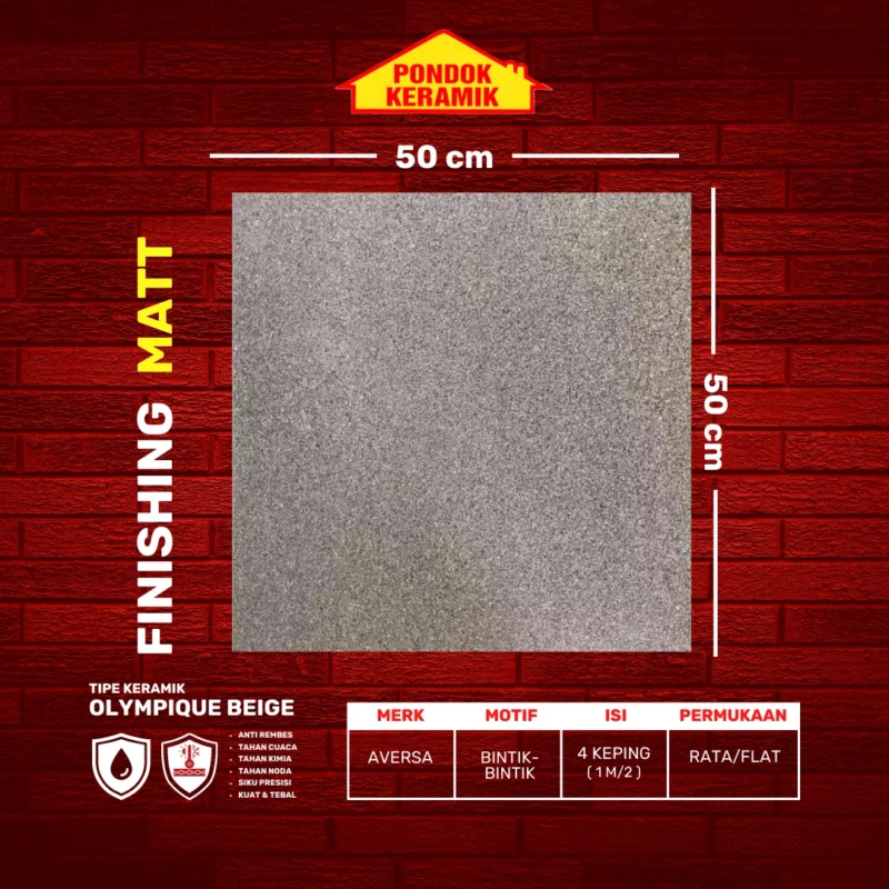 AVERSA 50X50 OLYMPIQUE BEIGE - Gambar 2