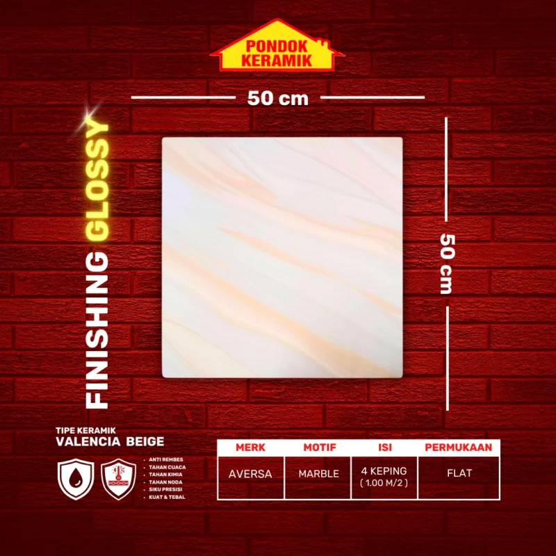 AVERSA 50X50 VALENCIA BEIGE - Gambar 2
