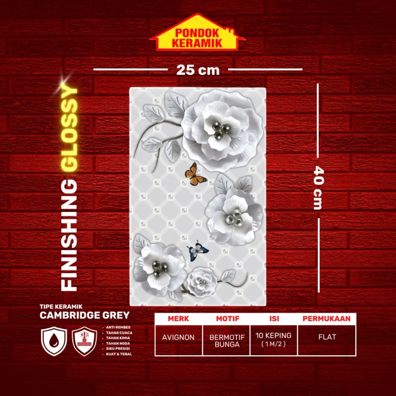 AVIGNON 25X40 CAMBRIDGE GREY - Gambar 2