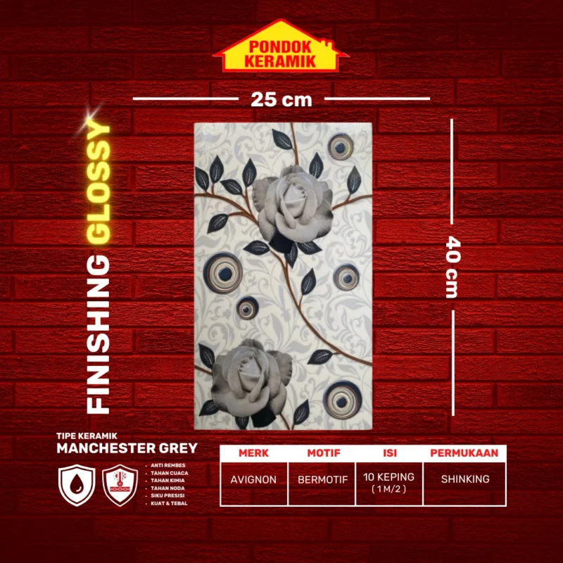 AVIGNON 25X40 MANCHESTER GREY - Gambar 2