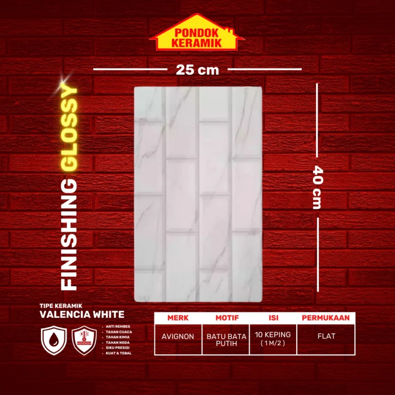 AVIGNON 25X40 VALLENCIA WHITE - Gambar 2
