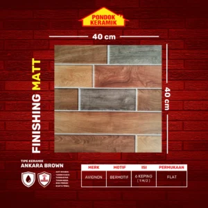 AVIGNON 40X40 ANKARA BROWN - Gambar 2