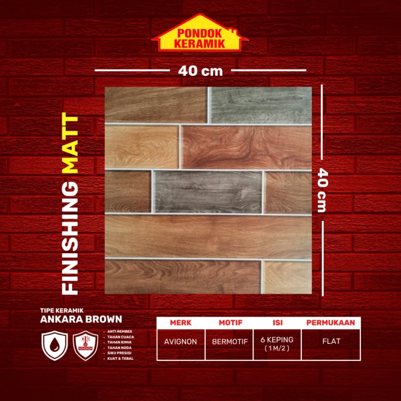 AVIGNON 40X40 ANKARA BROWN - Gambar 2