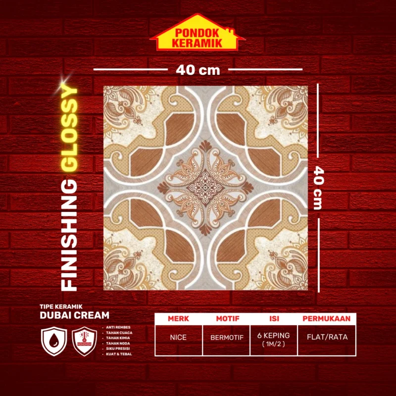 AVIGNON 40X40 DUBAI CREAM - Gambar 2