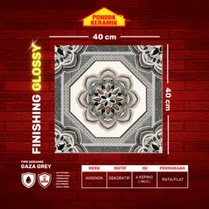 AVIGNON 40X40 GAZA GREY - Gambar 2