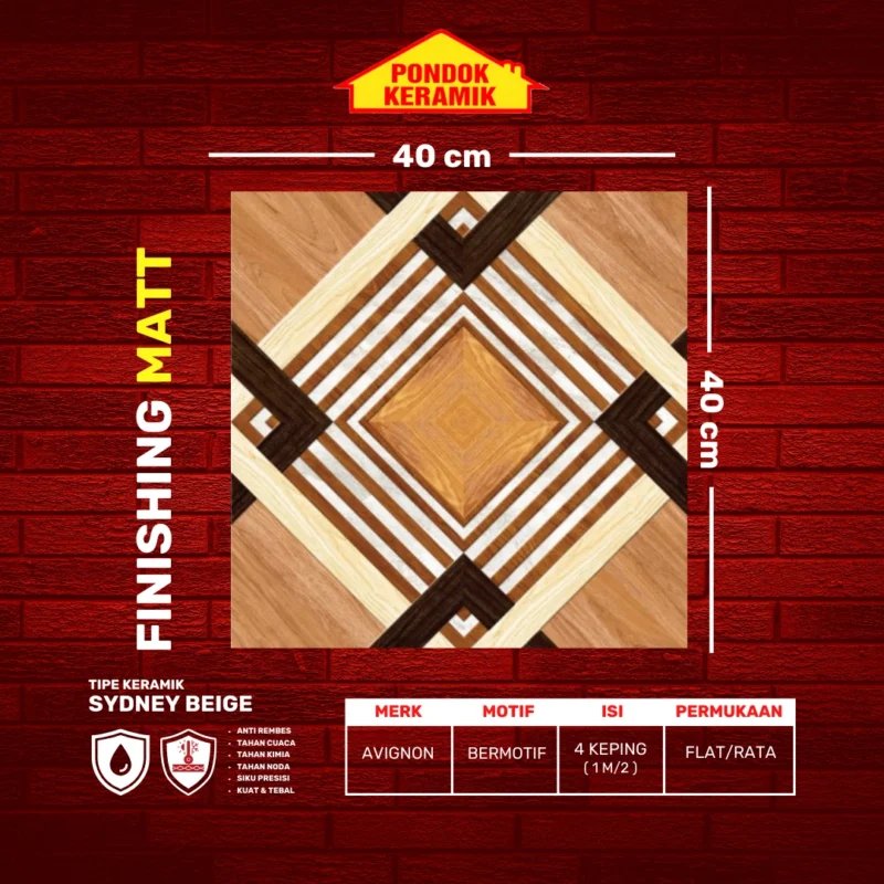 AVIGNON 40X40 SYDNEY BEIGE - Gambar 2