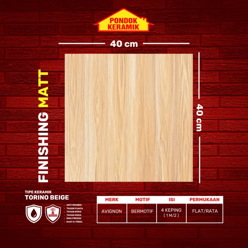 AVIGNON 40X40 TORINO BEIGE - Gambar 2