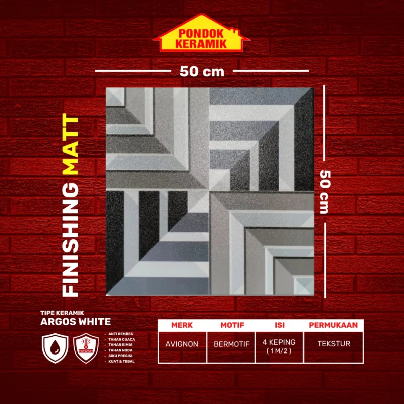 AVIGNON 50X50 ARGOS WHITE - Gambar 2