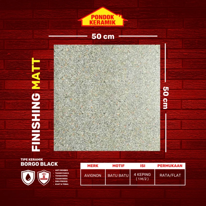 AVIGNON 50X50 BORGO GREY - Gambar 2