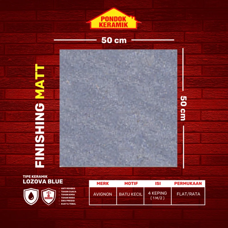 AVIGNON 50X50 LOZOVA BLUE - Gambar 2