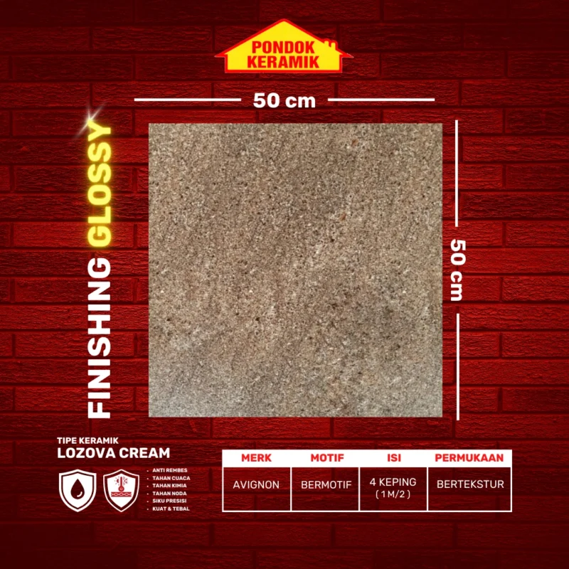 AVIGNON 50X50 LOZOVA CREAM - Gambar 2