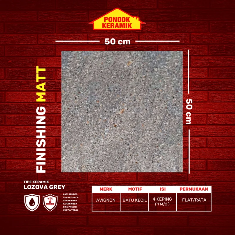 AVIGNON 50X50 LOZOVA GREY - Gambar 2