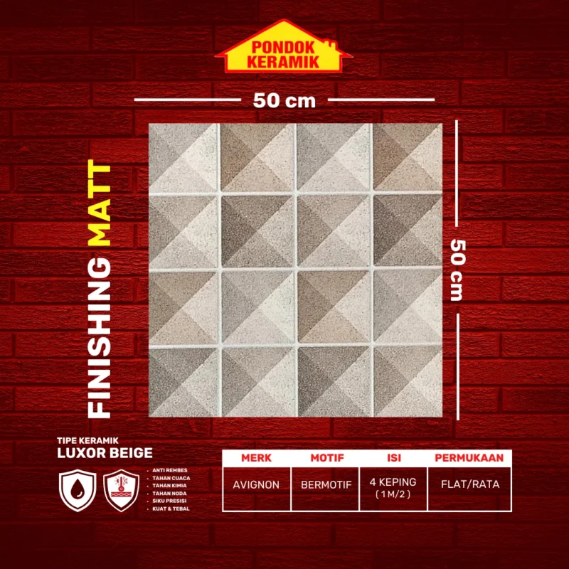 AVIGNON 50X50 LUXOR BEIGE - Gambar 2
