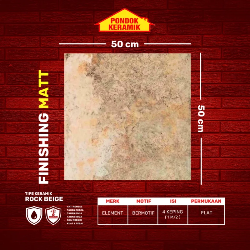 ELEMENT 50X50 ROCK BEIGE - Gambar 2