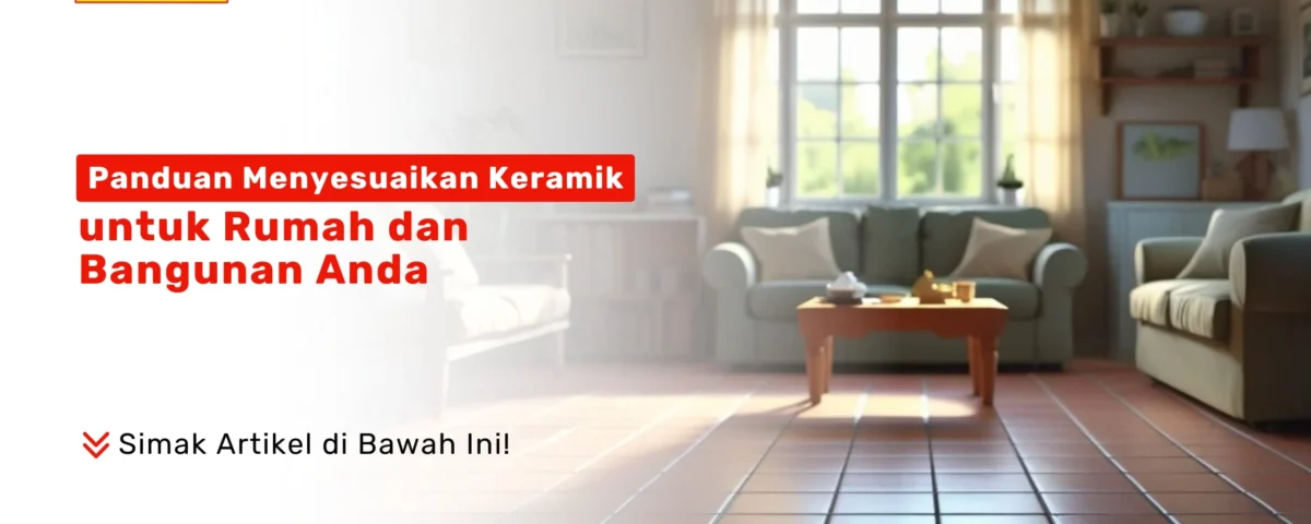 Lantai keramik sederhana di rumah Surabaya