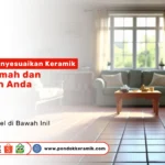 Lantai keramik sederhana di rumah Surabaya