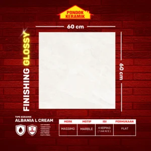 MASSIMO 60X60 ALBANIA L. CREAM - Gambar 2