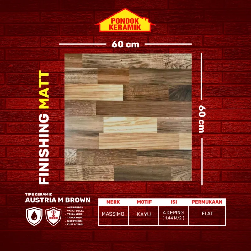 MASSIMO 60X60 AUSTRIA M. BROWN - Gambar 2