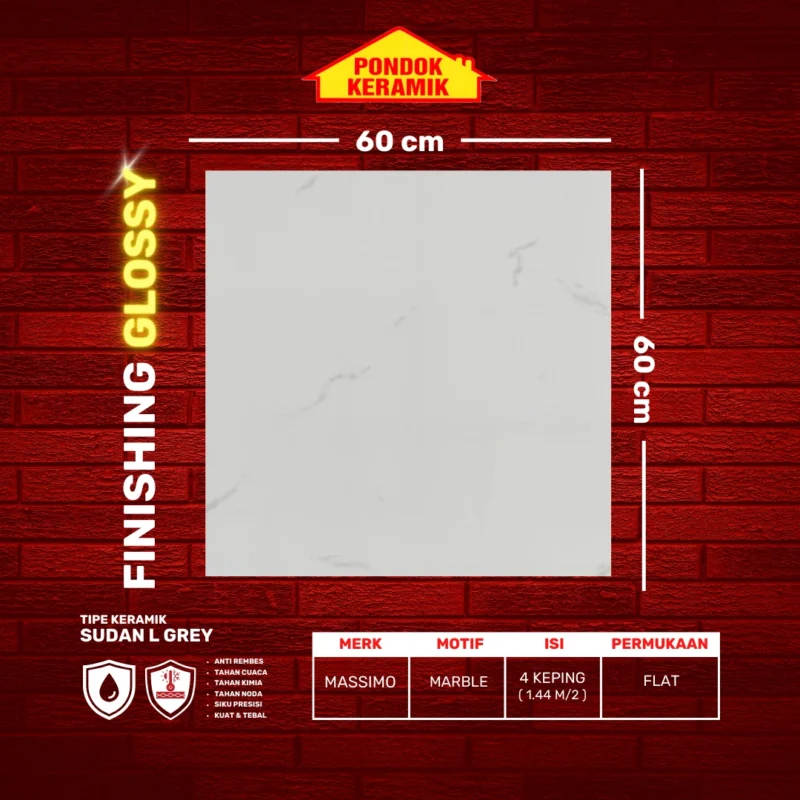 MASSIMO 60X60 SUDAN L GREY - Gambar 2