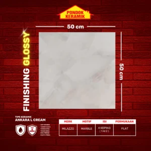 MILAZO 40X40 ANKARA L CREAM - Gambar 2