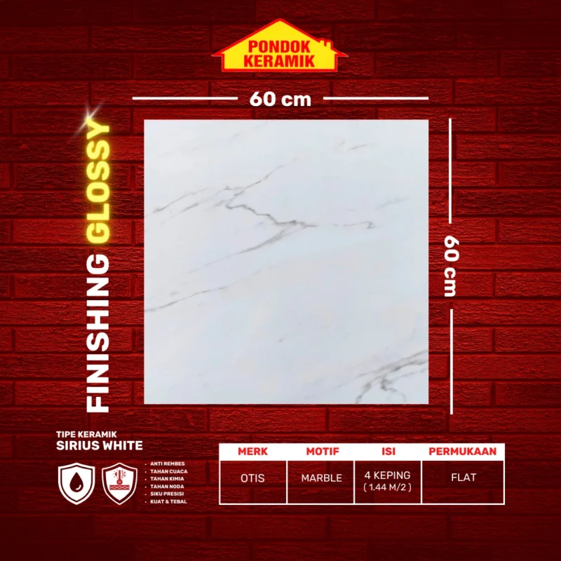 OTIS 60X60 SIRIUS WHITE - Gambar 2