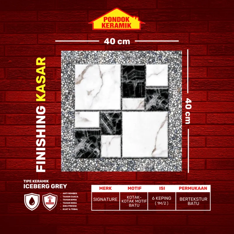 SIGNATURE 40X40 ICEBERG GREY - Gambar 2