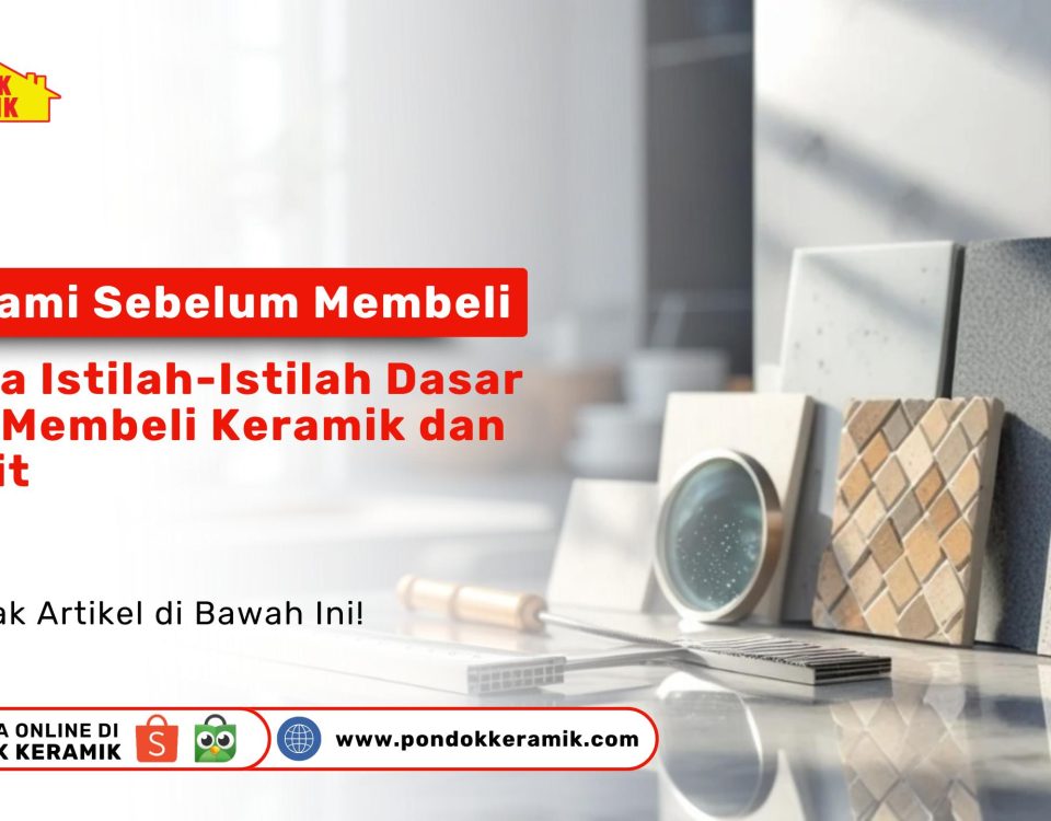 Interior rumah dengan keramik dan granit berbagai tekstur dan motif