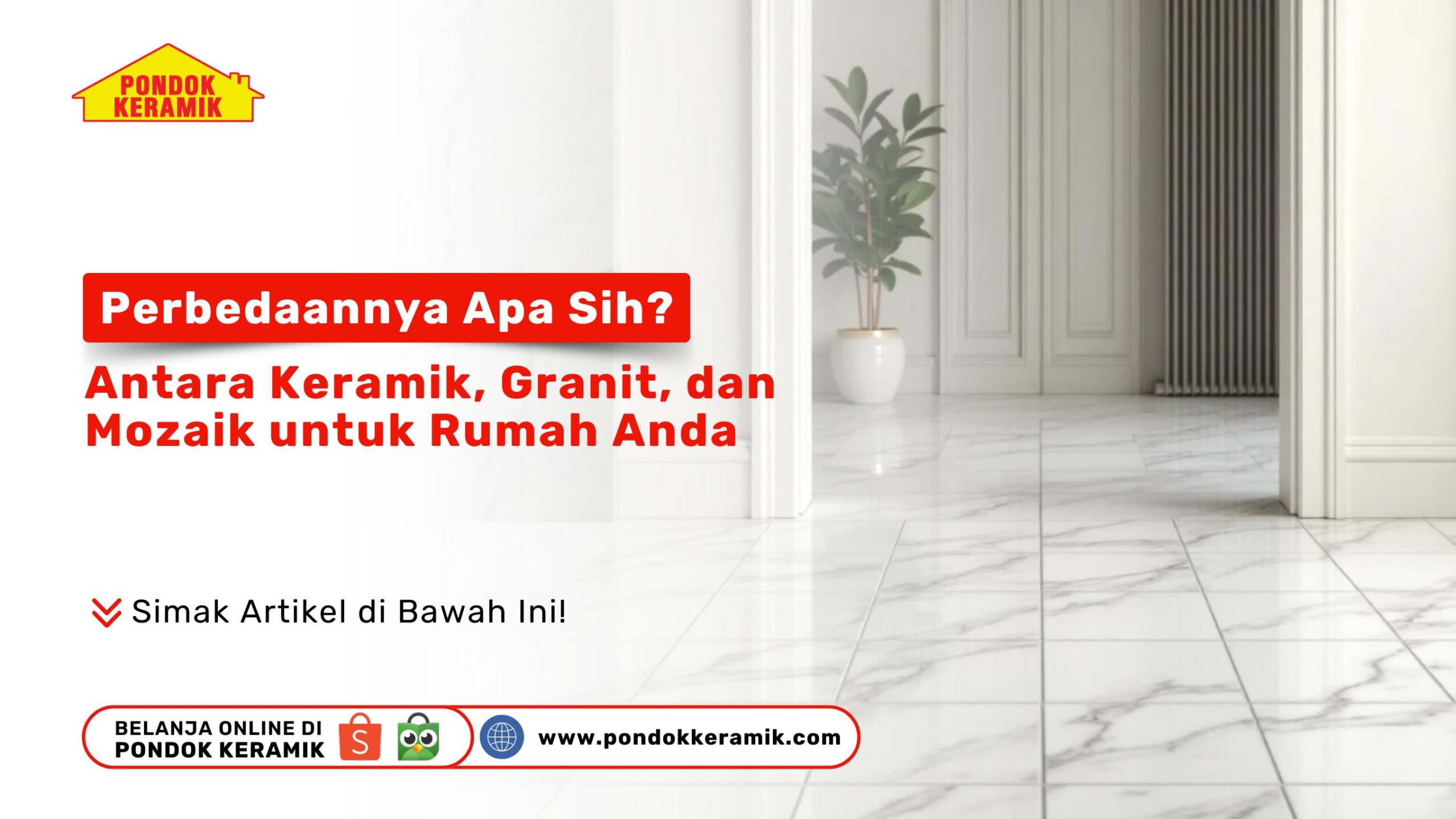 Contoh keramik, granit, dan mozaik untuk lantai dan dinding rumah modern