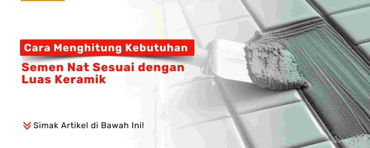 Keramik kamar mandi dengan semen nat rapi dan terukur
