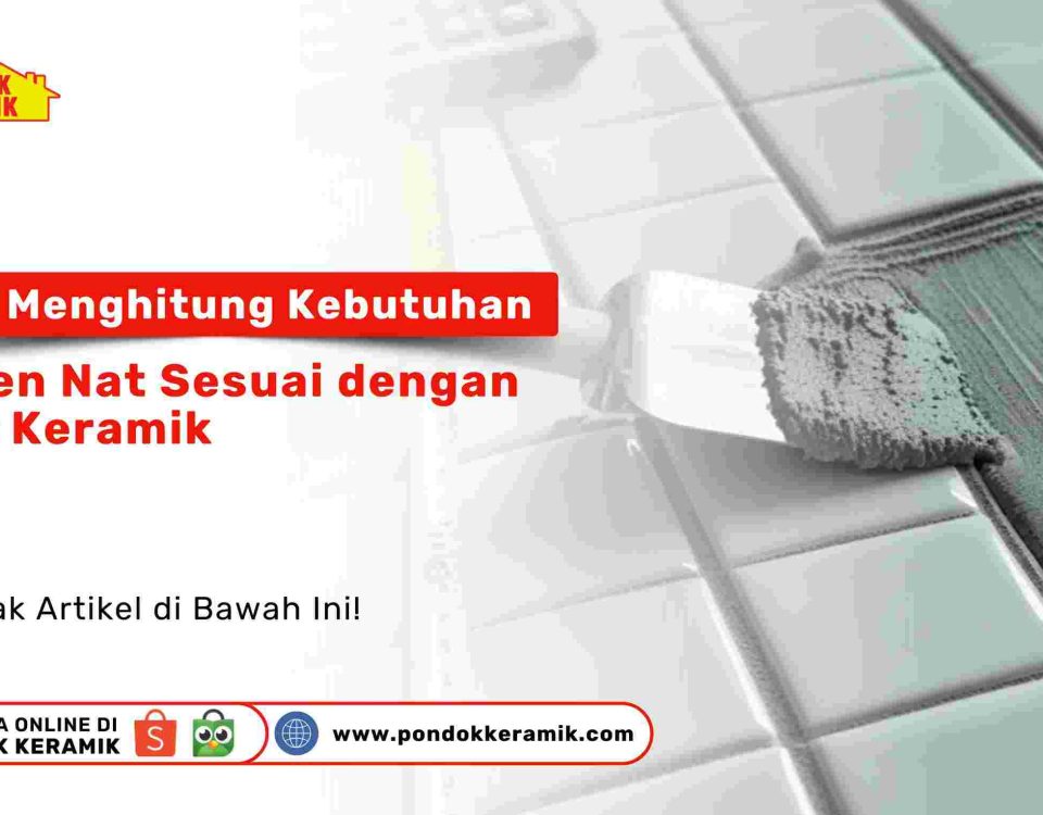 Keramik kamar mandi dengan semen nat rapi dan terukur