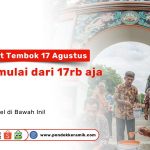 Promo cat tembok Pondok Keramik mulai 17 ribu, suasana warga mengecat gapura jelang 17 Agustus di Surabaya