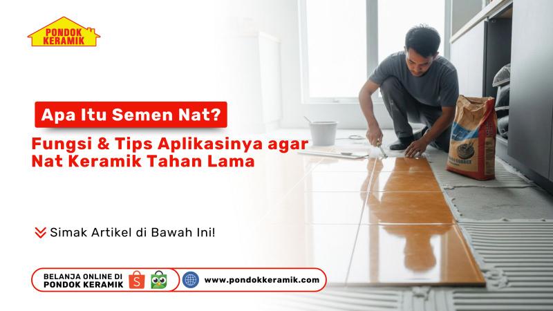 Pemasangan lantai vinyl motif kayu oleh tukang di ruang tamu modern, produk Pondok Keramik.