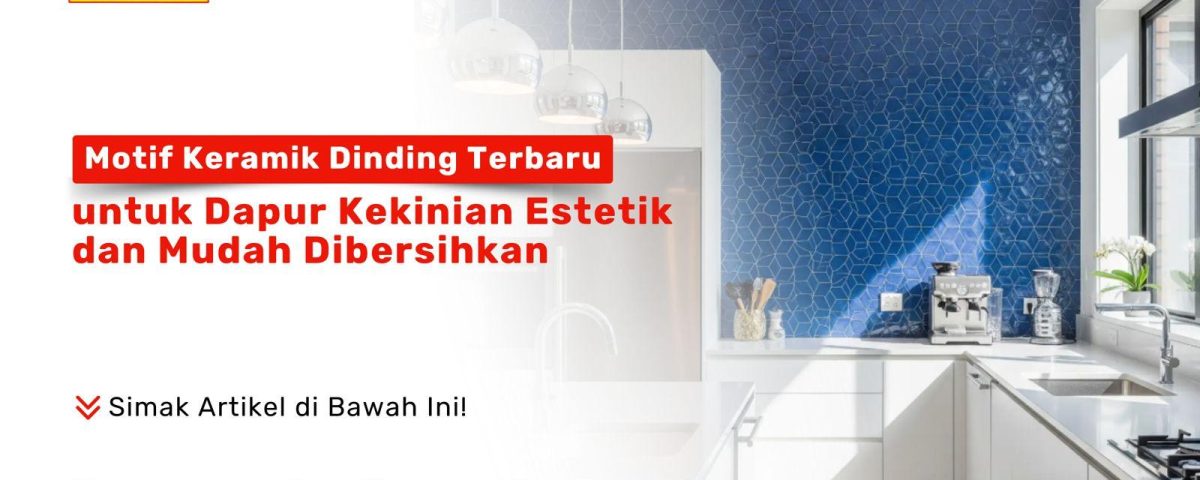 Keramik dinding dapur motif hexagon biru estetik dari Pondok Keramik, cocok untuk desain dapur modern dan mudah dibersihkan.