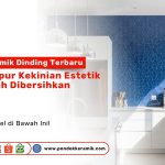 Keramik dinding dapur motif hexagon biru estetik dari Pondok Keramik, cocok untuk desain dapur modern dan mudah dibersihkan.