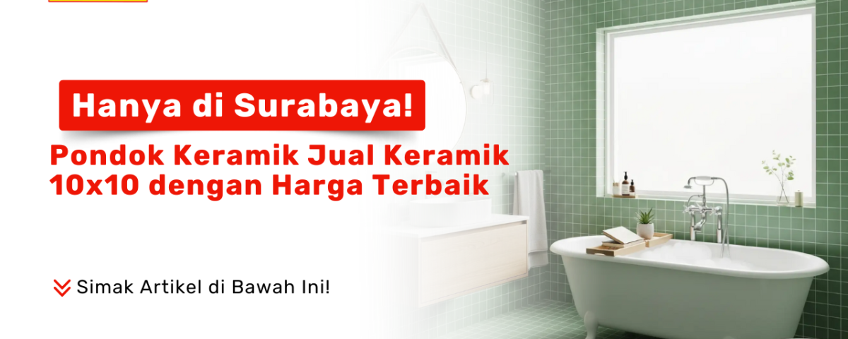 Pondok Keramik Jual Keramik 10x10. Tampilan kamar mandi modern dengan dinding keramik hijau ukuran 10x10 cm dan bathtub putih.