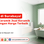 Pondok Keramik Jual Keramik 10x10. Tampilan kamar mandi modern dengan dinding keramik hijau ukuran 10x10 cm dan bathtub putih.