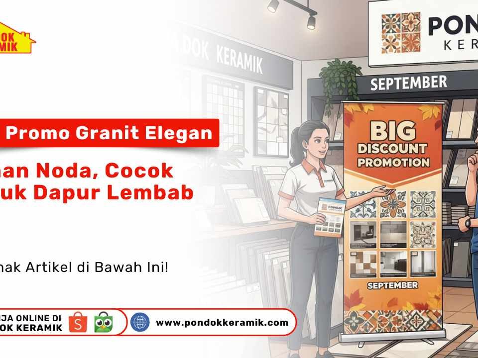 Granit 60x60 cm putih elegan dan granit 10x10 cm terbaru untuk dapur tahan noda di Surabaya