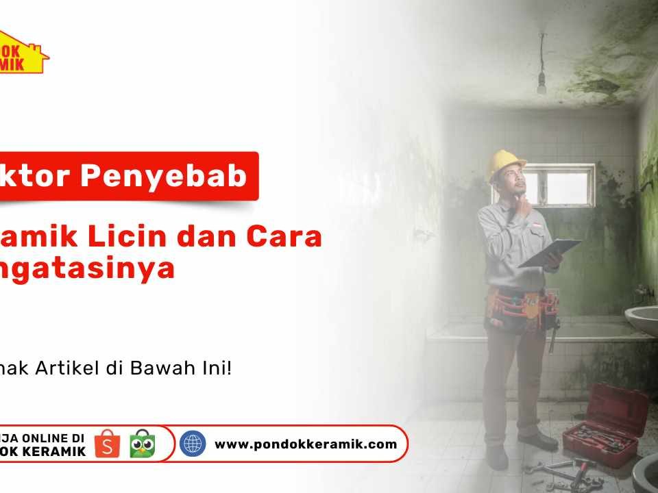 Lantai keramik anti-slip di dapur dan kamar mandi Pondok Keramik Surabaya