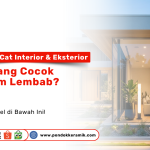 Rumah modern dengan cat interior anti-pudar dan cat eksterior tahan lembab dari Pondok Keramik Surabaya