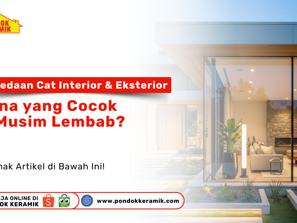 Rumah modern dengan cat interior anti-pudar dan cat eksterior tahan lembab dari Pondok Keramik Surabaya