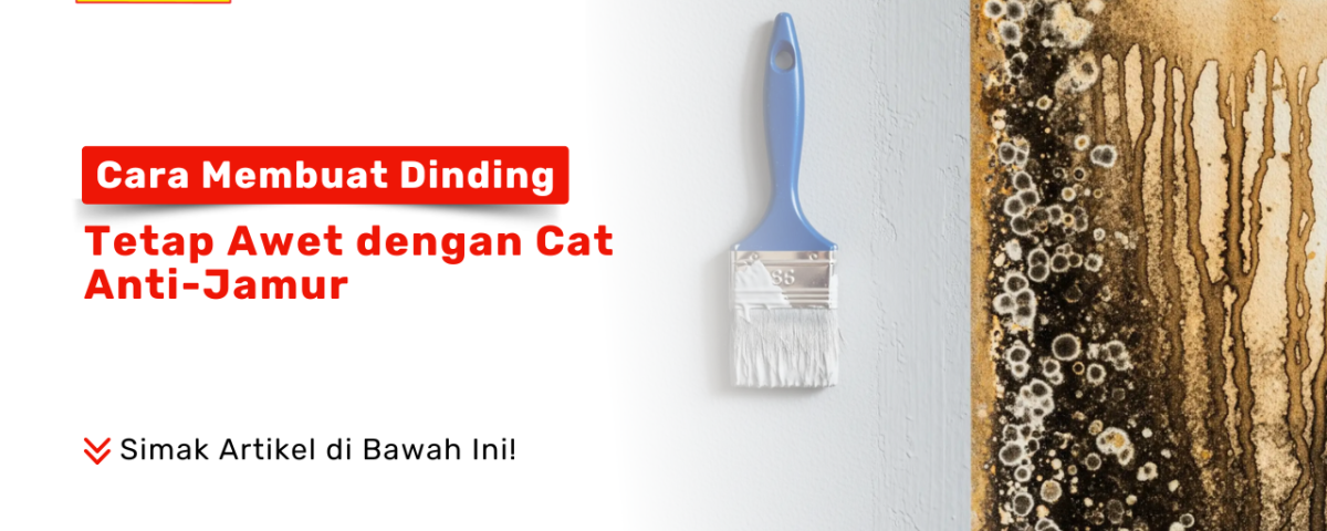 Cara Membuat Dinding Tetap Awet dengan Cat Anti-Jamur. Dinding yang bersih dicat dengan kuas di satu sisi, dan di sisi lain dinding berjamur hitam dan coklat.