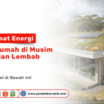 Rumah hemat energi dengan keramik tahan lembab, lampu LED, dan cat anti-lembab dari Pondok Keramik Surabaya