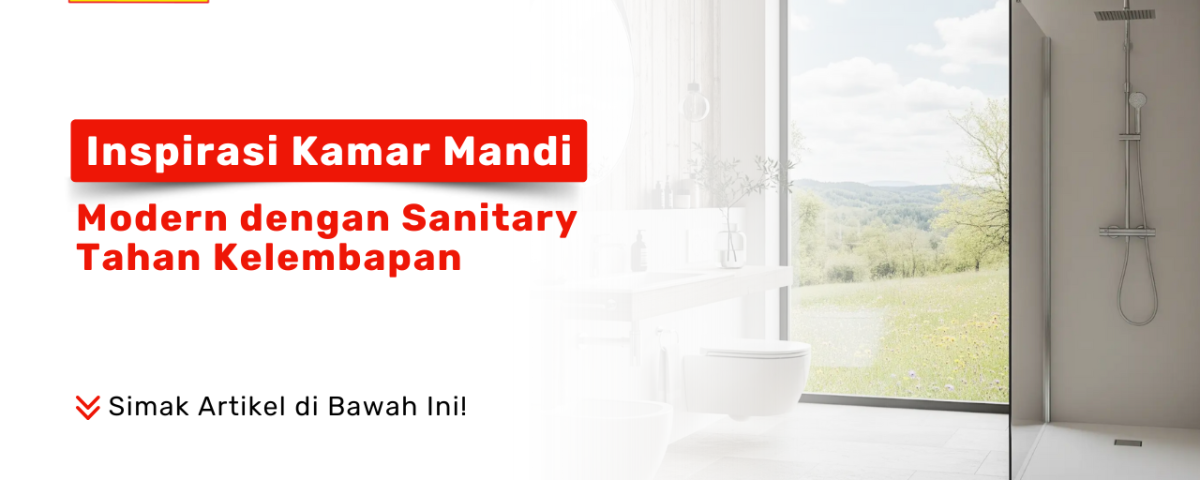 Kamar mandi modern dengan sanitary TOTO tahan kelembapan di Surabaya