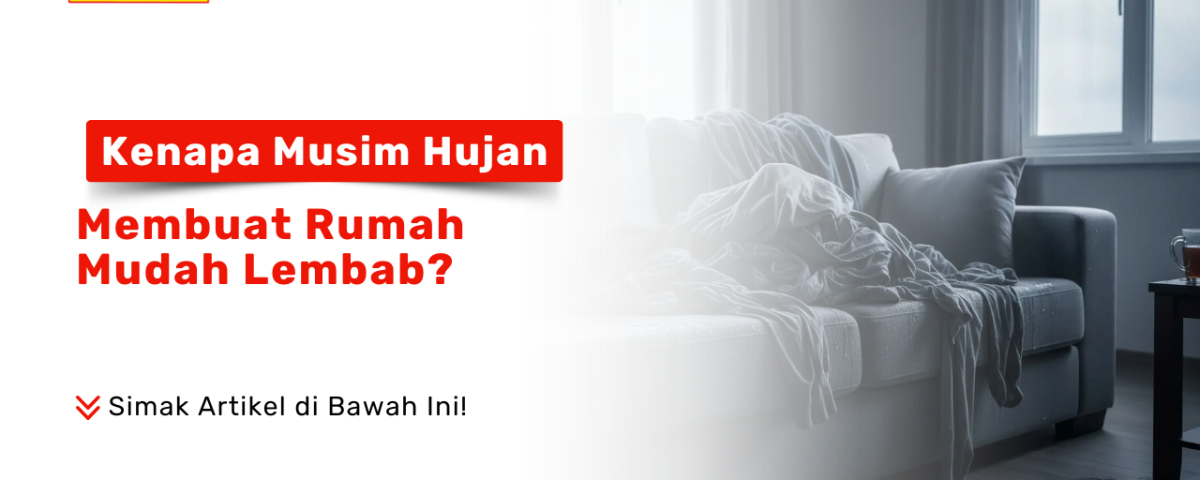 Ruang tamu rumah tropis dengan keramik tahan lembab saat musim hujan