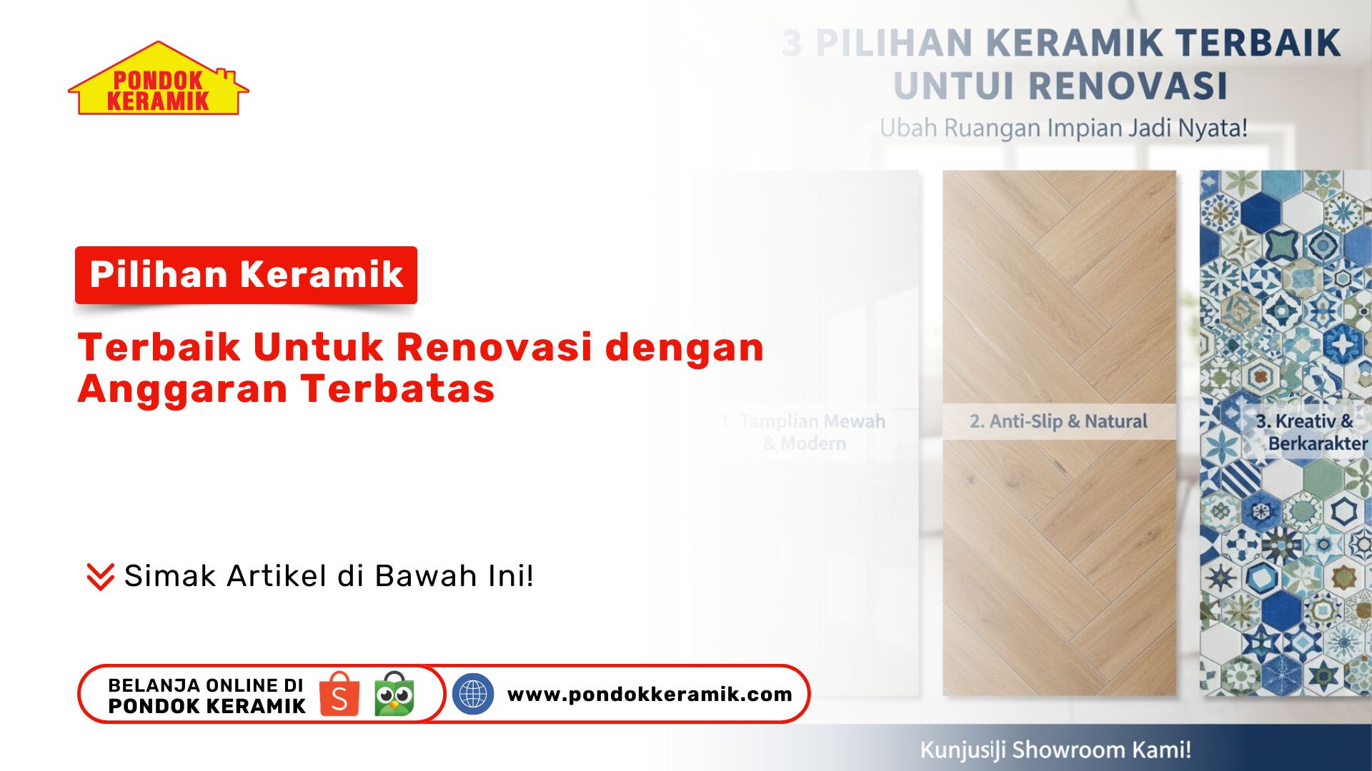 Keramik Terbaik Anggaran Terbatas PONDOKKERAMIK.COM