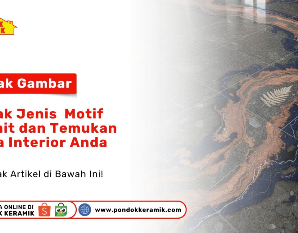 Tampilan detail granit gelap dengan guratan artistik berwarna jingga dan biru sebagai visual tebak jenis motif granit dan temukan gaya interior Anda