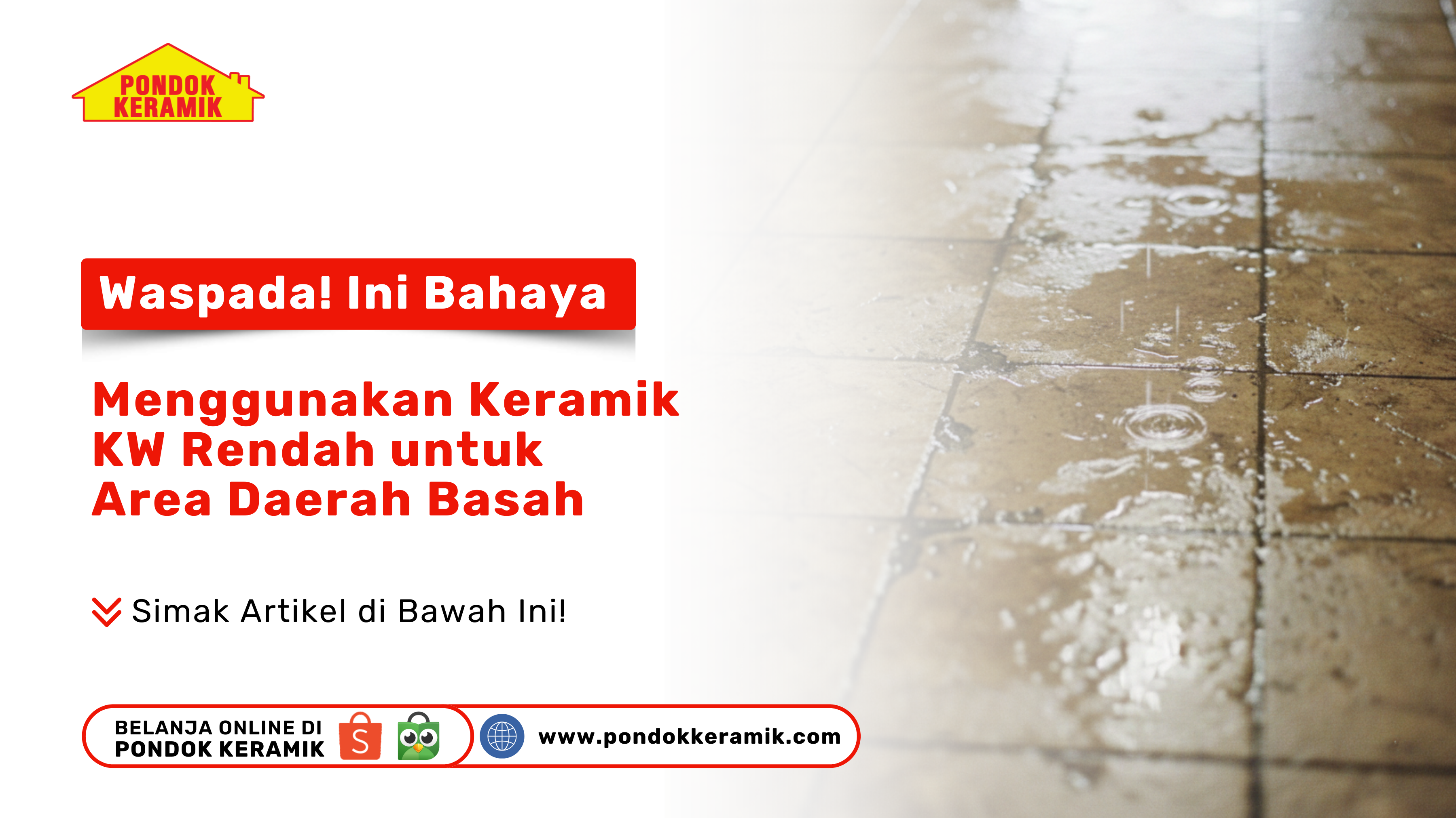 Seorang pria sedang mengecek tekstur keramik abu-abu di dinding display sebagai visual cara memilih keramik untuk teras yang kuat dan tidak mudah kotor