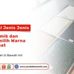 Berbagai sampel ubin dengan berbagai warna nat yang terpasang sebagai visual mengenal jenis jenis nat keramik dan cara memilih warna yang tepat